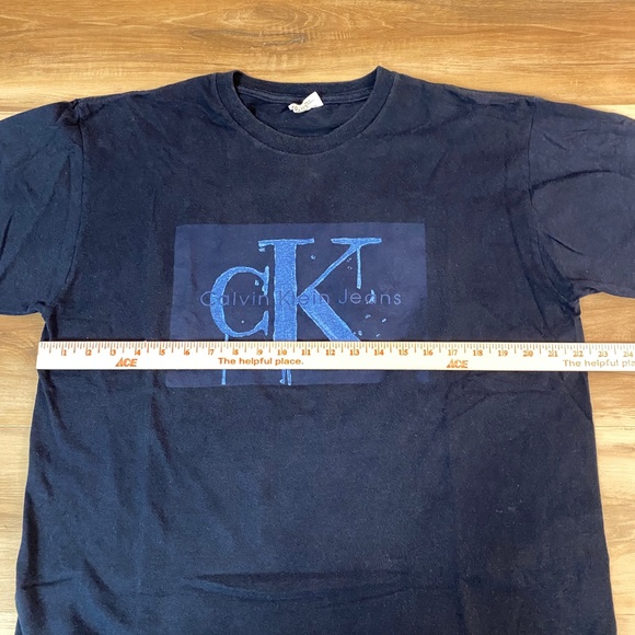 Vintage Calvin Klein Shirt Mens Large T Shirt Made in USA CK logo Single Stitch - Picture 6 of 8